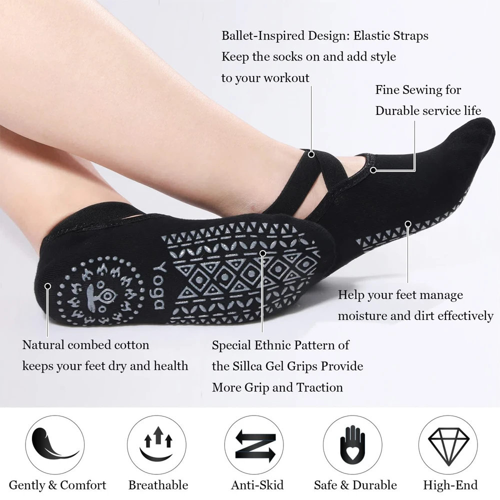 1Pair Yoga Socks for Women Non - Pilates Yoga Workout review and price