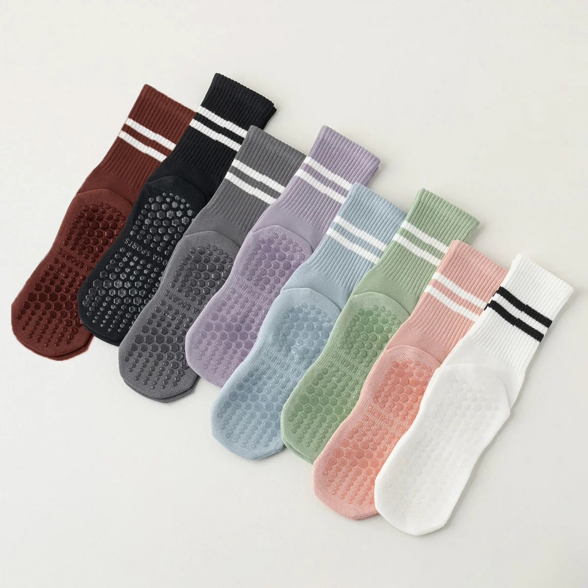 3 Pairs Long Yoga Socks with G - Pilates Yoga Youtube review and price