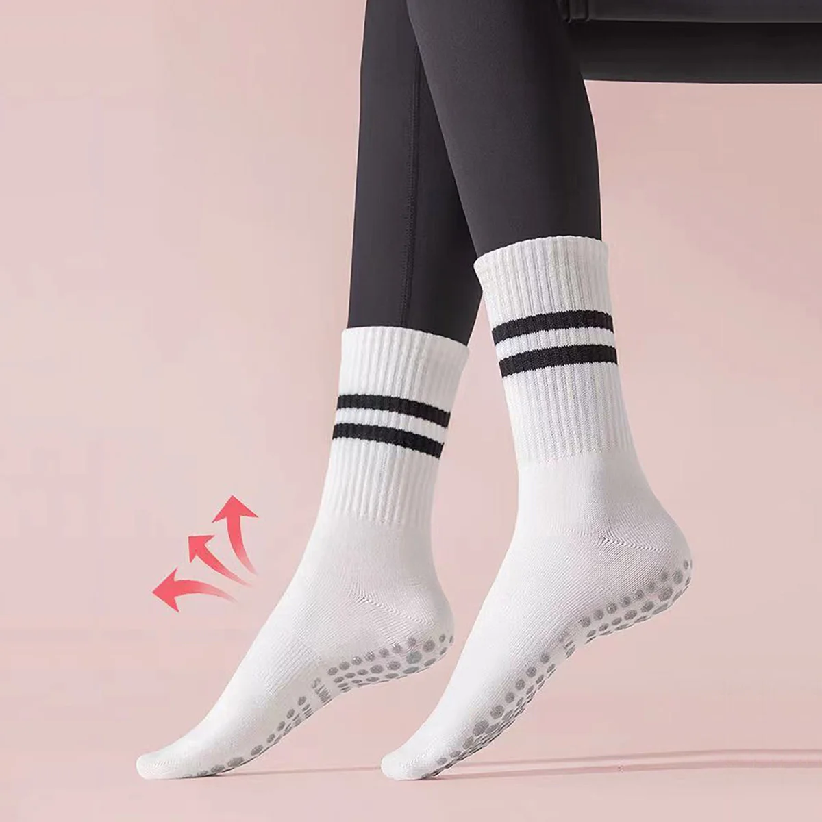 3 Pairs Long Yoga Socks with G - Pilates Yoga Youtube review and price