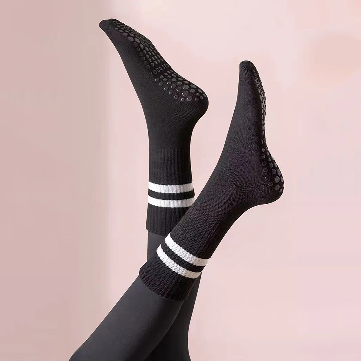 3 Pairs Long Yoga Socks with G - Pilates Yoga Youtube review and price