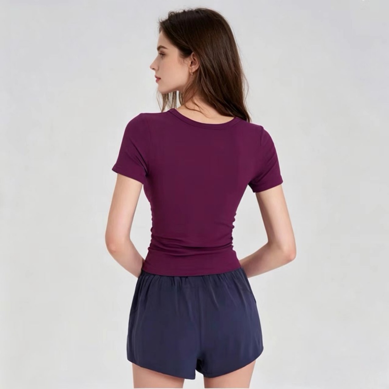Summer Short Sleeve Padded Spo - Pilates Yoga Workout review and price